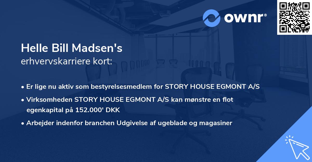 Helle Bill Madsen's erhvervskarriere kort