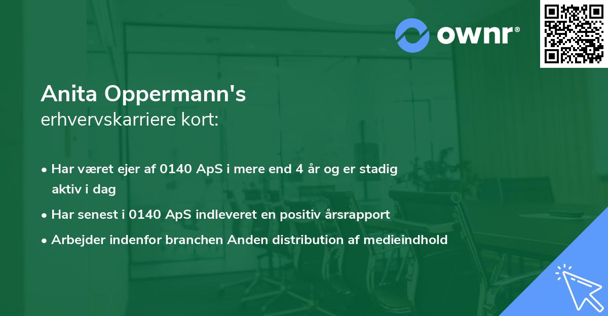 Anita Oppermann's erhvervskarriere kort