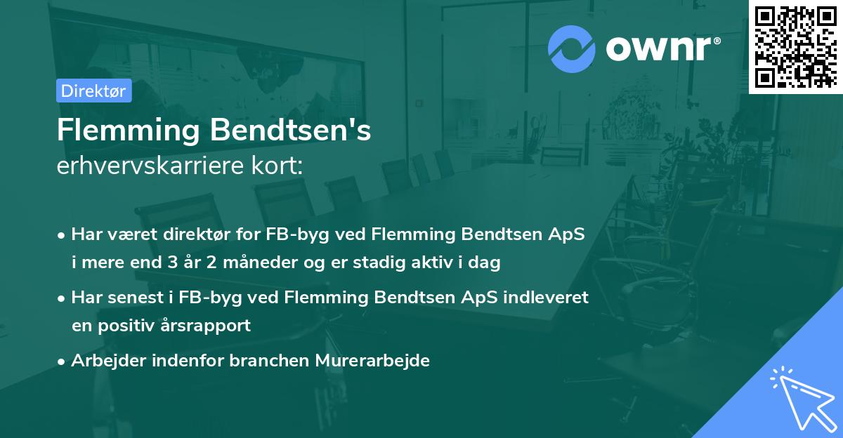 Flemming Bendtsen's erhvervskarriere kort