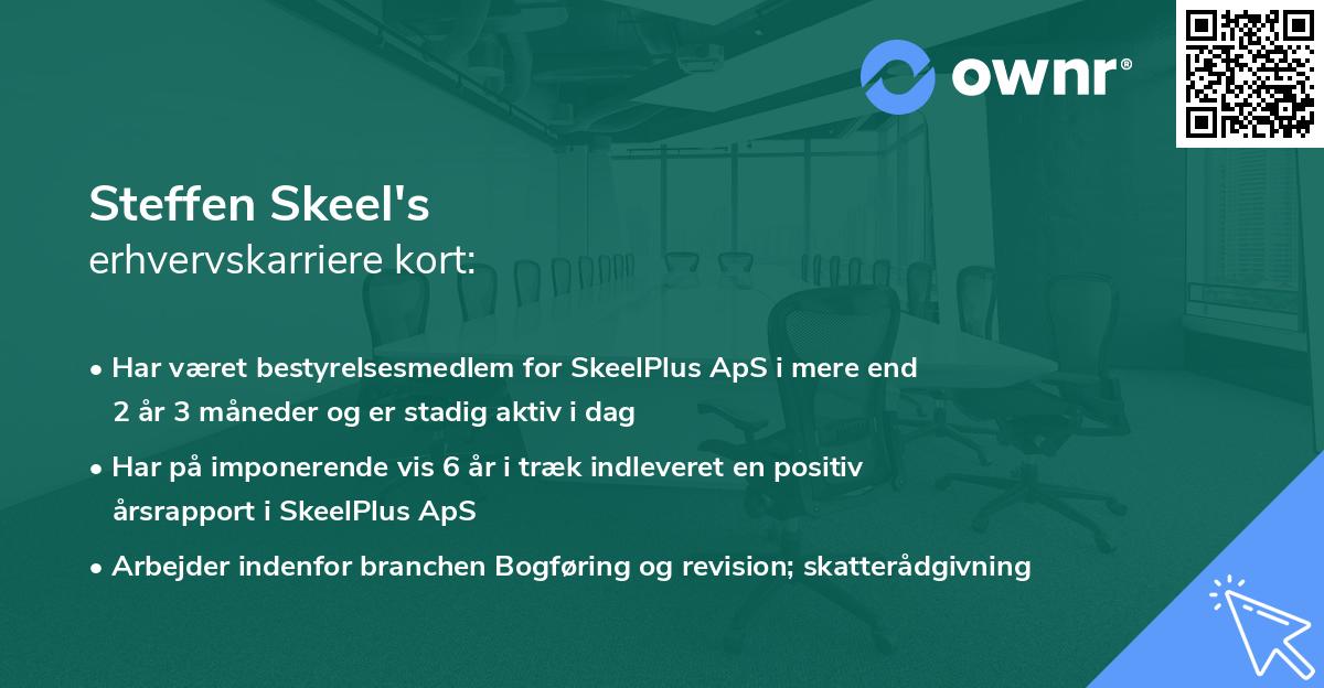 Steffen Skeel's erhvervskarriere kort