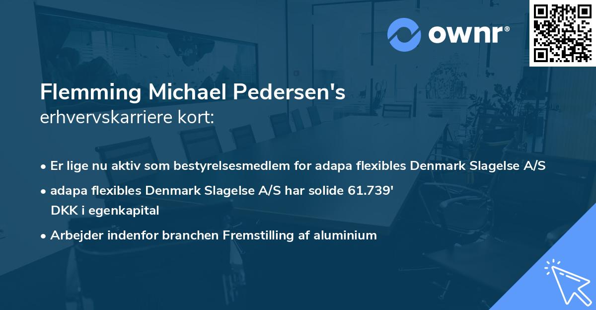 Flemming Michael Pedersen's erhvervskarriere kort