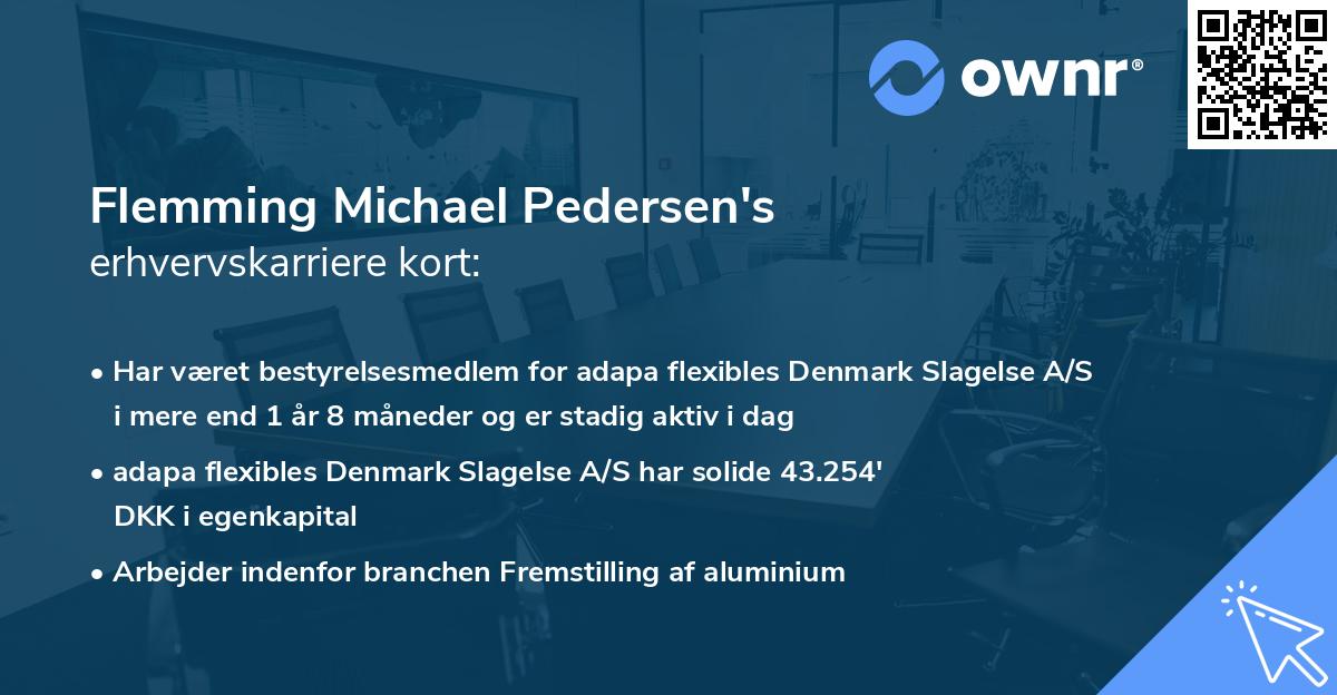 Flemming Michael Pedersen's erhvervskarriere kort