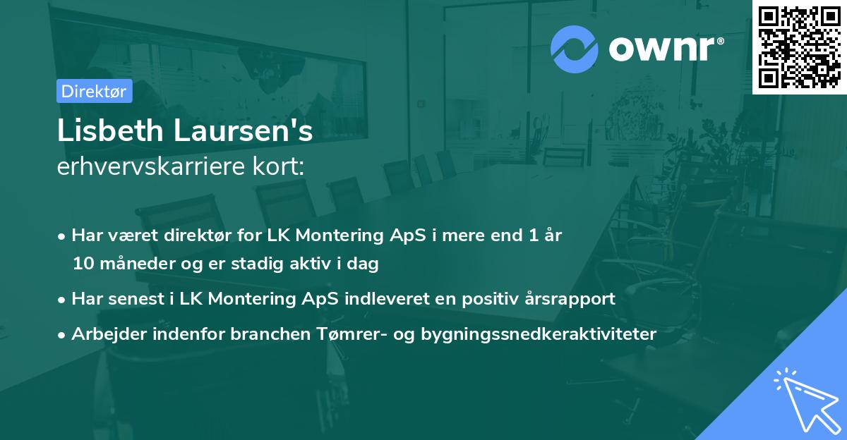 Lisbeth Laursen's erhvervskarriere kort