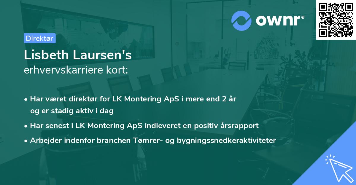 Lisbeth Laursen's erhvervskarriere kort