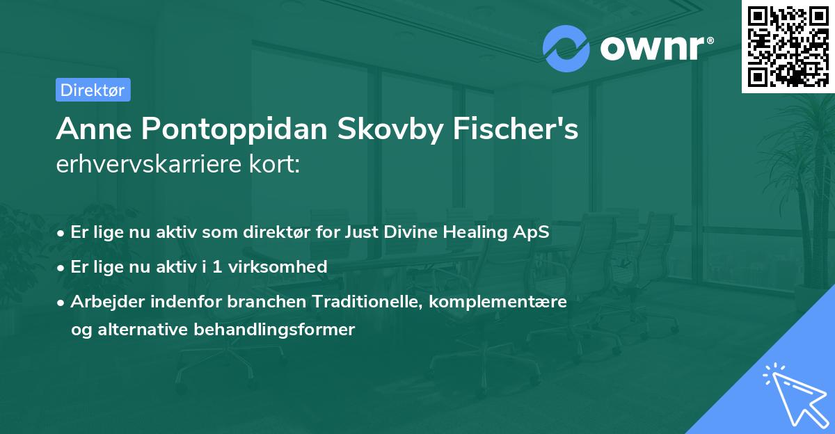 Anne Pontoppidan Skovby Fischer's erhvervskarriere kort