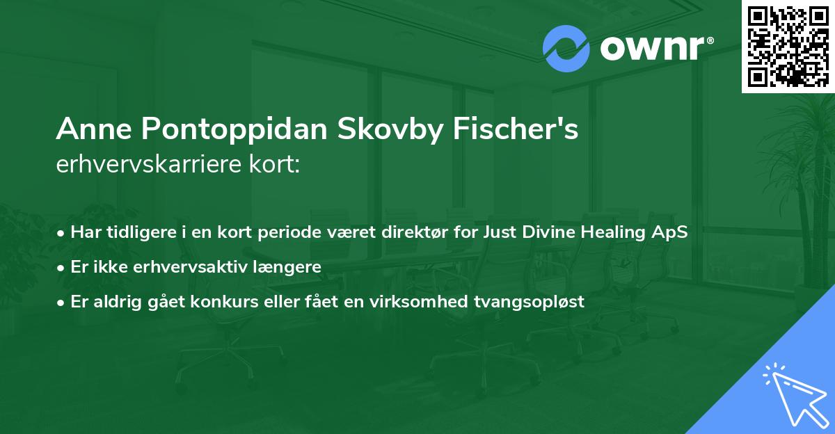 Anne Pontoppidan Skovby Fischer's erhvervskarriere kort