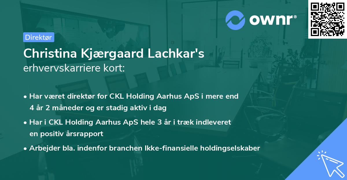 Christina Kjærgaard Lachkar's erhvervskarriere kort