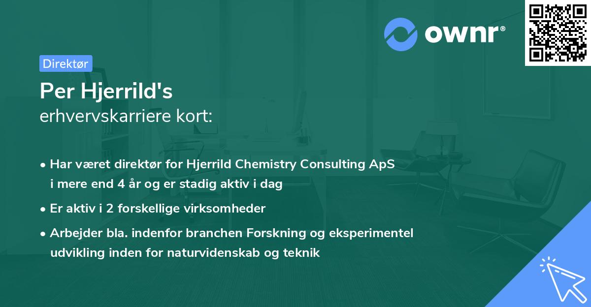 Per Hjerrild's erhvervskarriere kort
