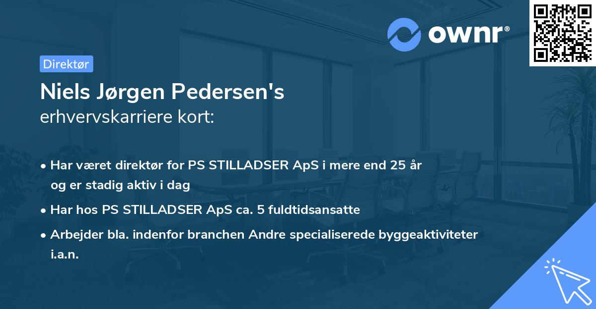 Niels Jørgen Pedersen's erhvervskarriere kort