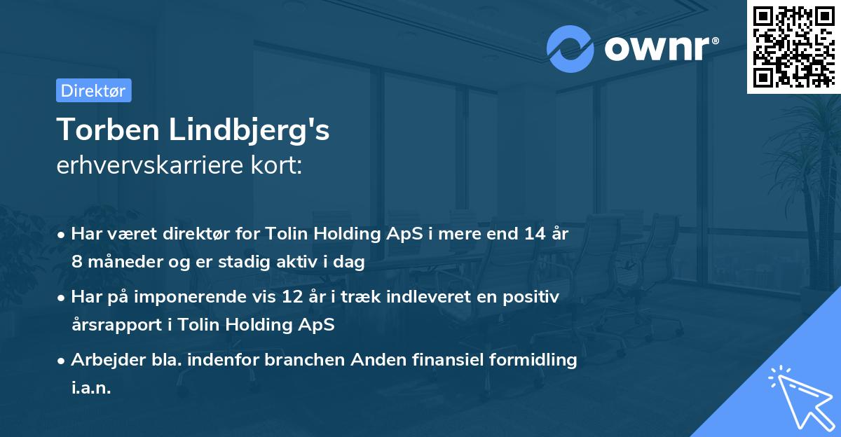 Torben Lindbjerg's erhvervskarriere kort