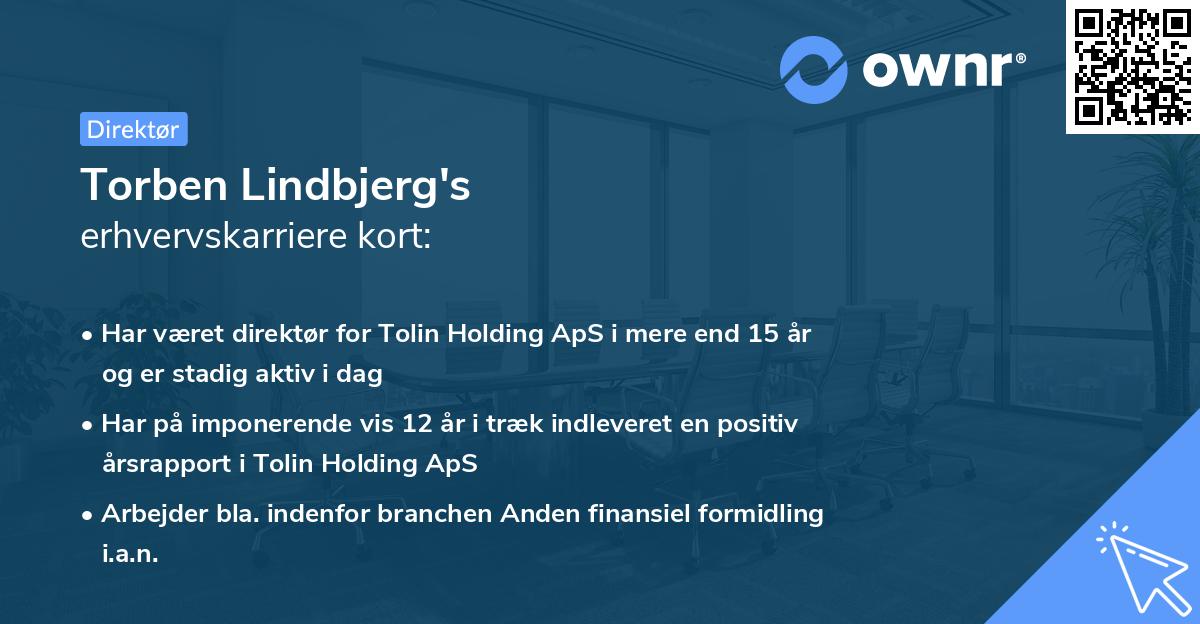 Torben Lindbjerg's erhvervskarriere kort