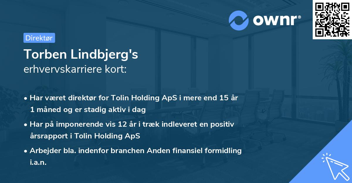 Torben Lindbjerg's erhvervskarriere kort