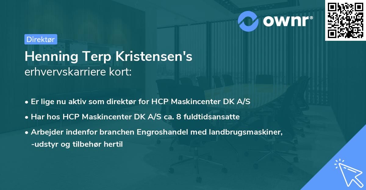 Henning Terp Kristensen's erhvervskarriere kort