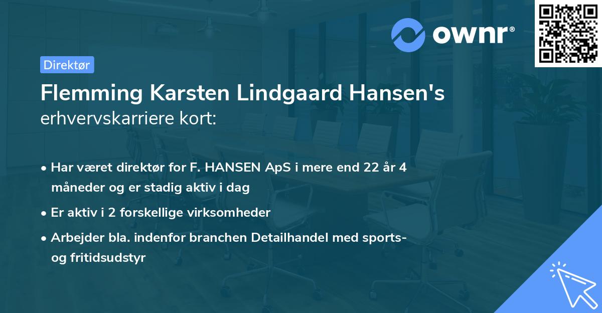 Flemming Karsten Lindgaard Hansen's erhvervskarriere kort