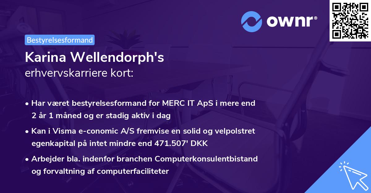 Karina Wellendorph's erhvervskarriere kort