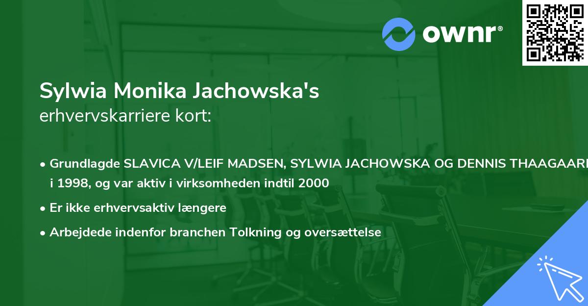 Sylwia Monika Jachowska's erhvervskarriere kort