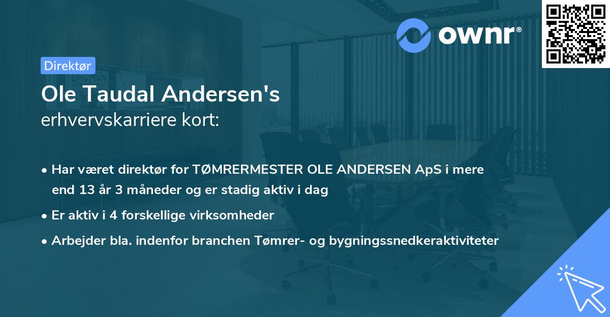 Ole Taudal Andersen's erhvervskarriere kort