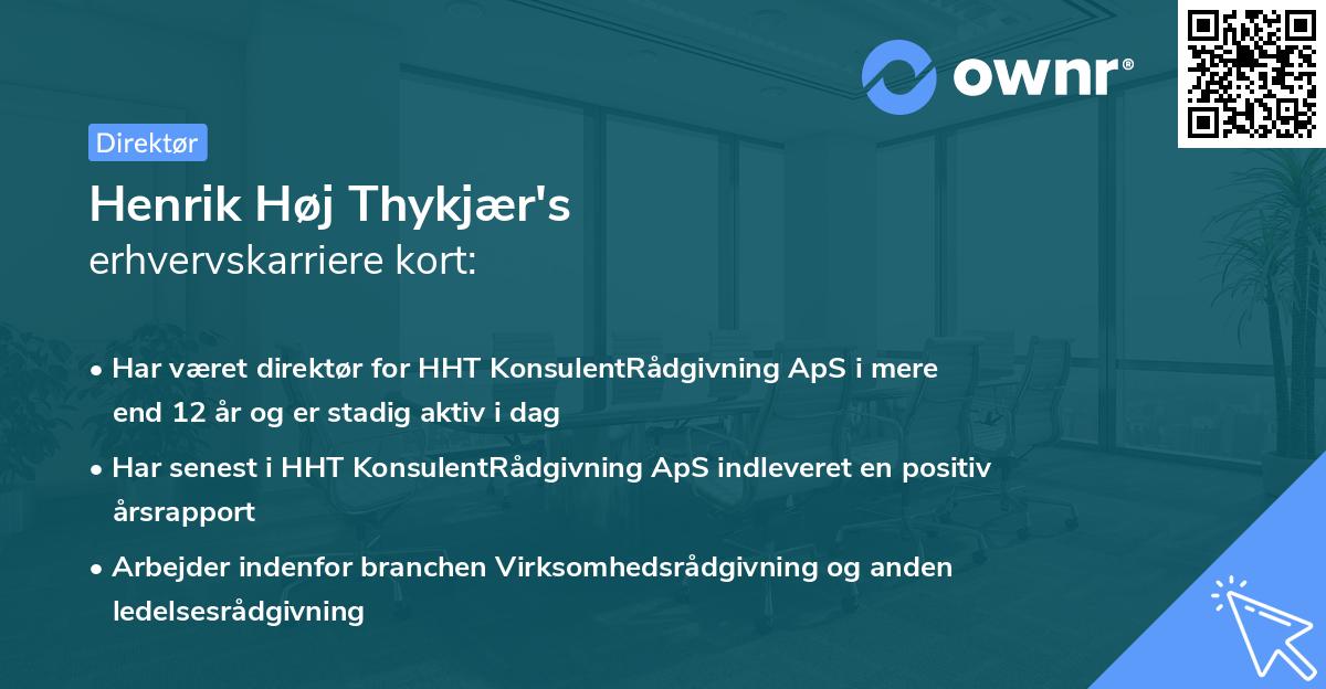 Henrik Høj Thykjær's erhvervskarriere kort