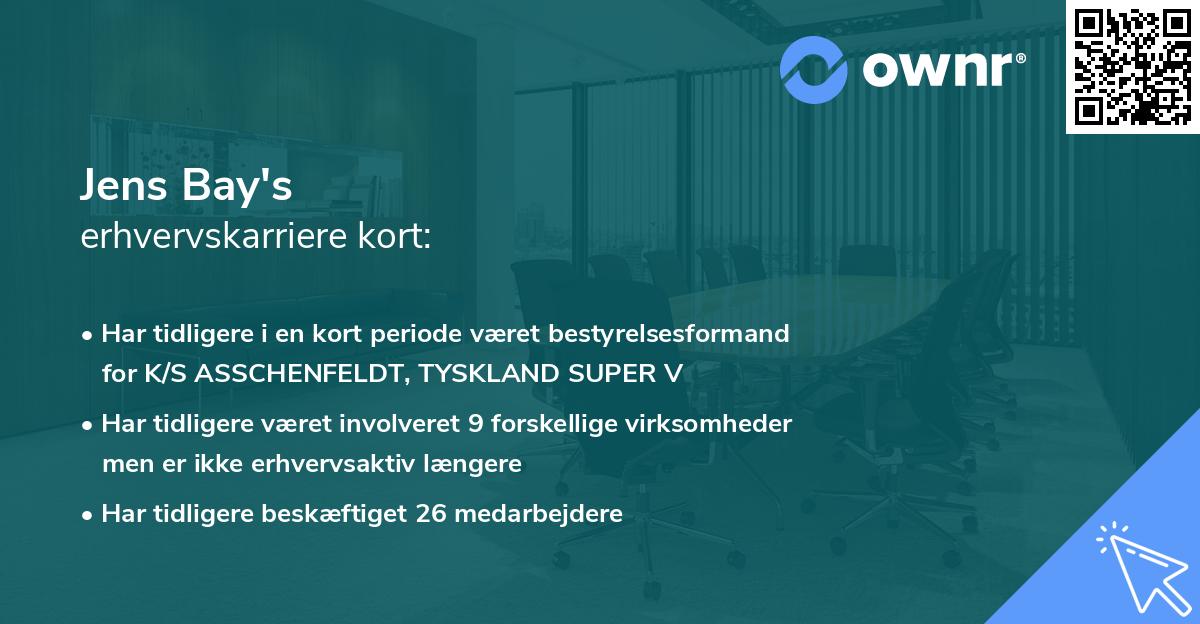 Jens Bay's erhvervskarriere kort