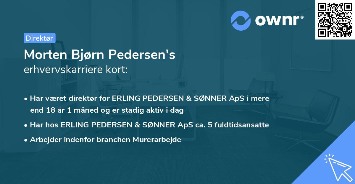 Morten Bjørn Pedersen's erhvervskarriere kort
