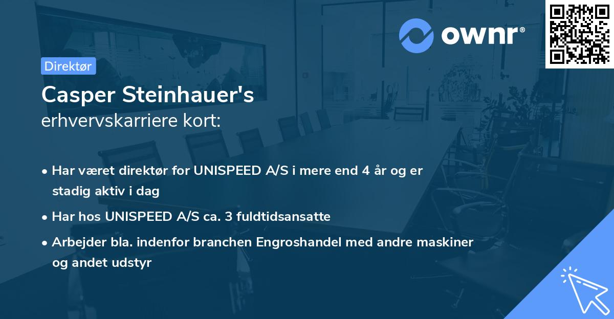 Casper Steinhauer's erhvervskarriere kort