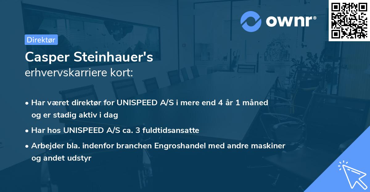 Casper Steinhauer's erhvervskarriere kort