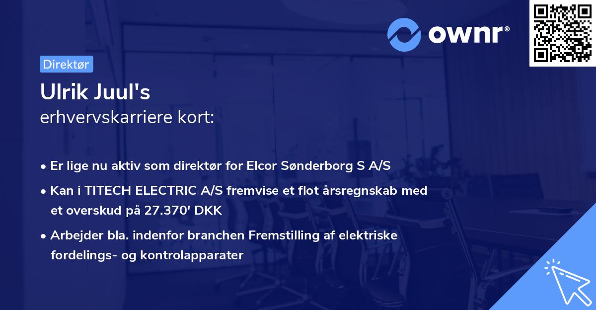 Ulrik Juul's erhvervskarriere kort