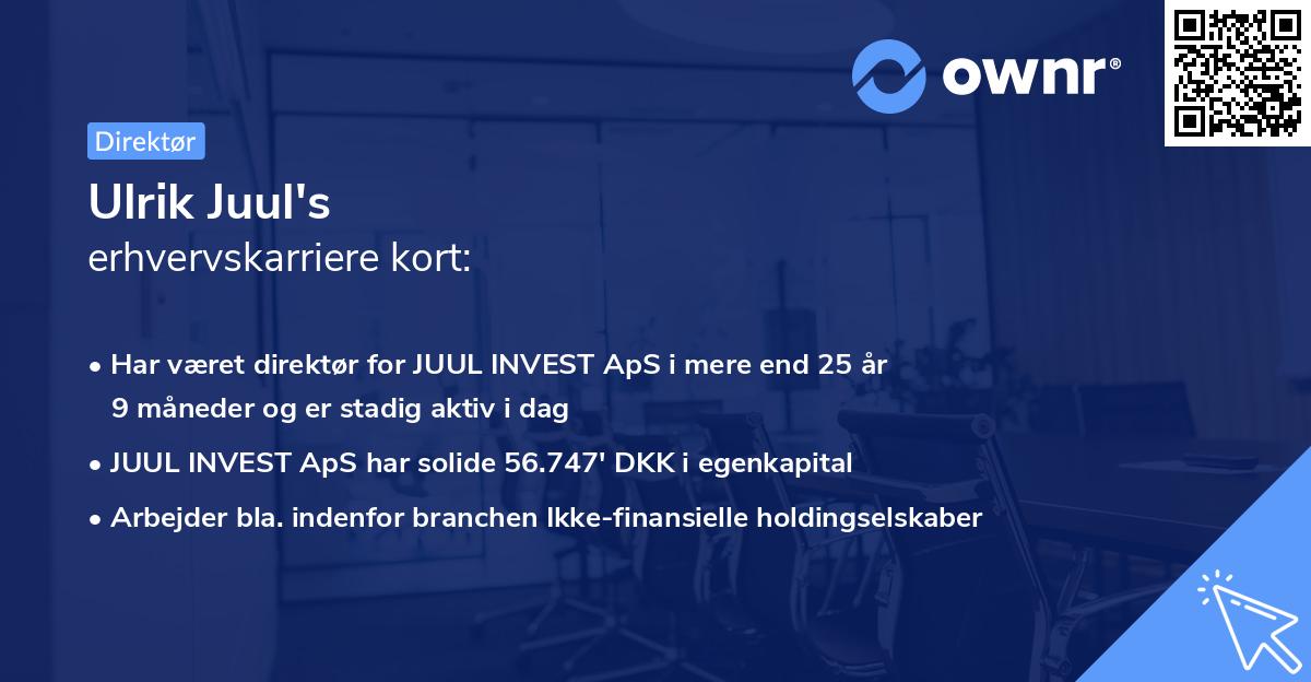 Ulrik Juul's erhvervskarriere kort