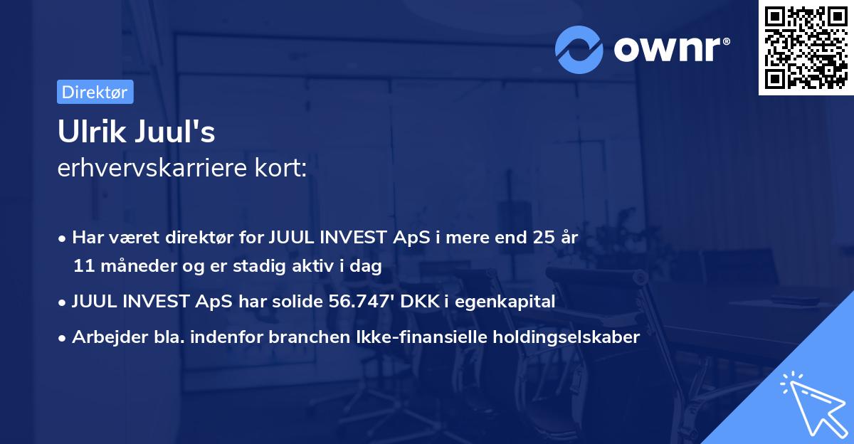 Ulrik Juul's erhvervskarriere kort