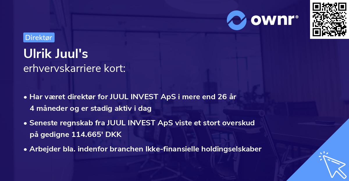 Ulrik Juul's erhvervskarriere kort