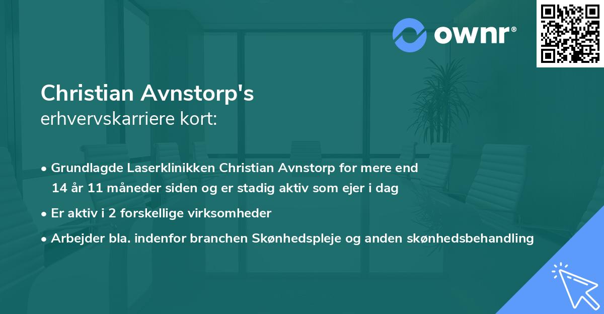 Christian Avnstorp's erhvervskarriere kort