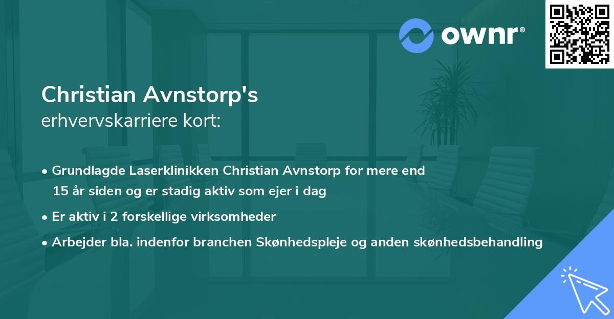 Christian Avnstorp's erhvervskarriere kort
