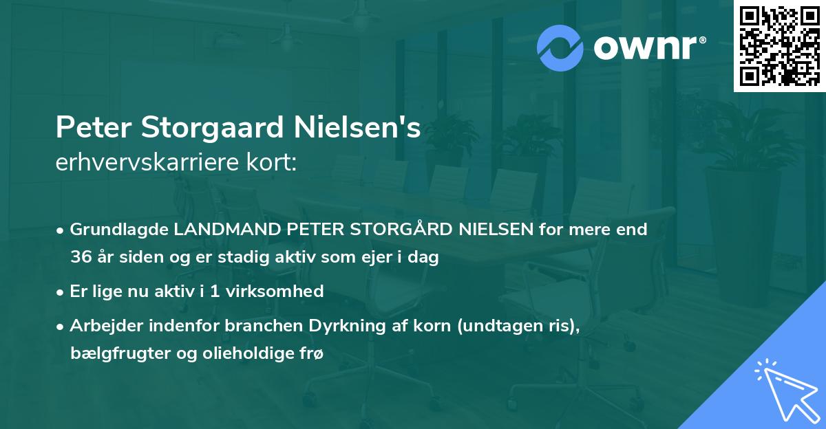Peter Storgaard Nielsen's erhvervskarriere kort