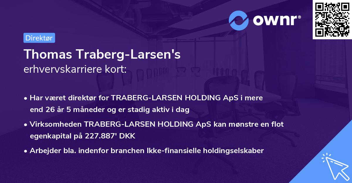 Thomas Traberg-Larsen's erhvervskarriere kort