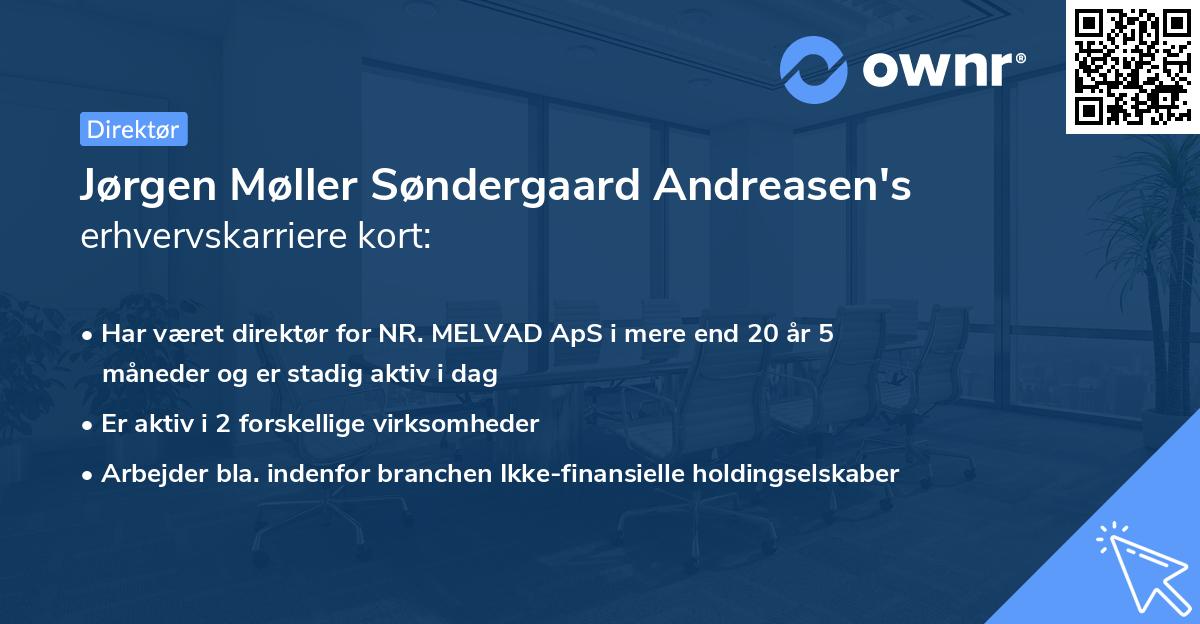 Jørgen Møller Søndergaard Andreasen's erhvervskarriere kort