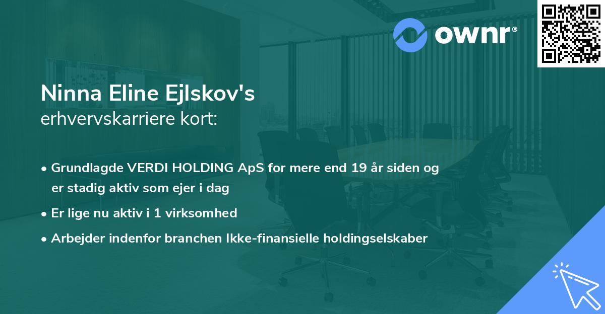 Ninna Eline Ejlskov's erhvervskarriere kort