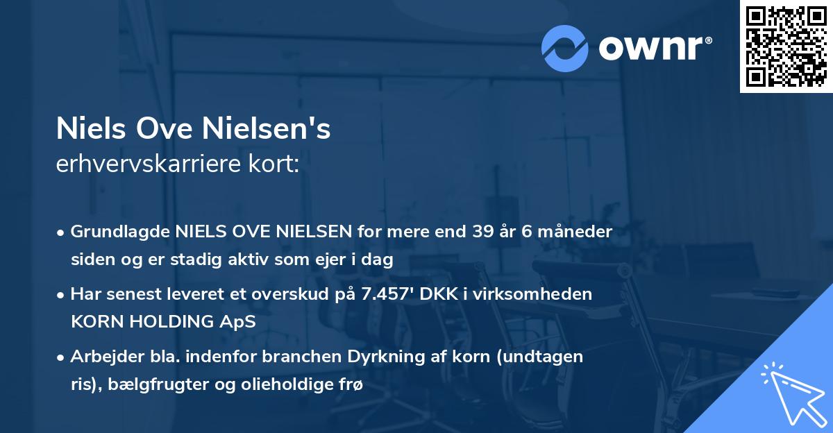 Niels Ove Nielsen's erhvervskarriere kort