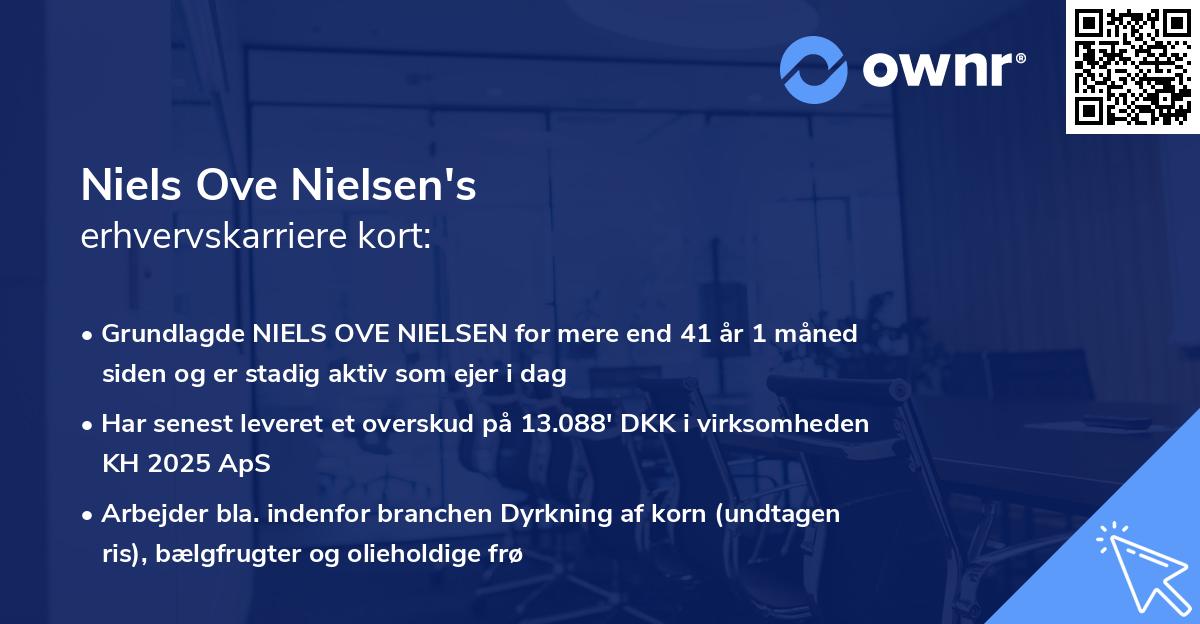 Niels Ove Nielsen's erhvervskarriere kort