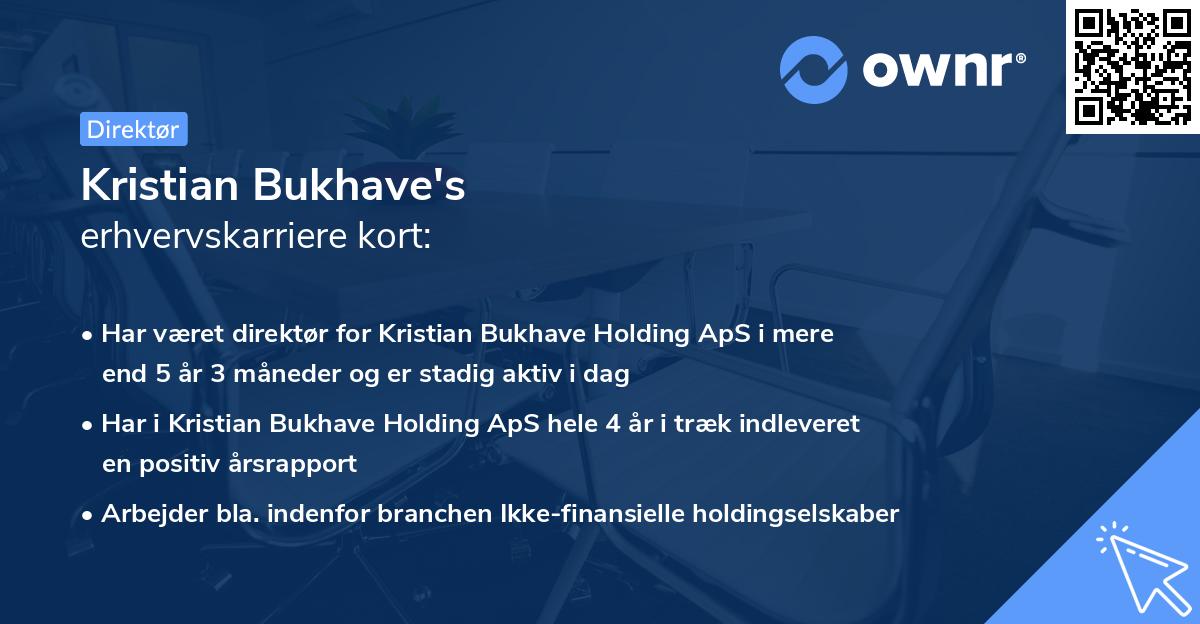 Kristian Bukhave's erhvervskarriere kort