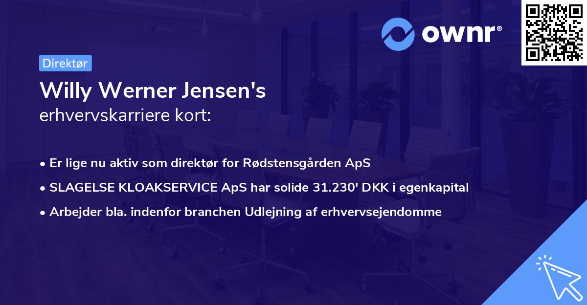 Willy Werner Jensen's erhvervskarriere kort