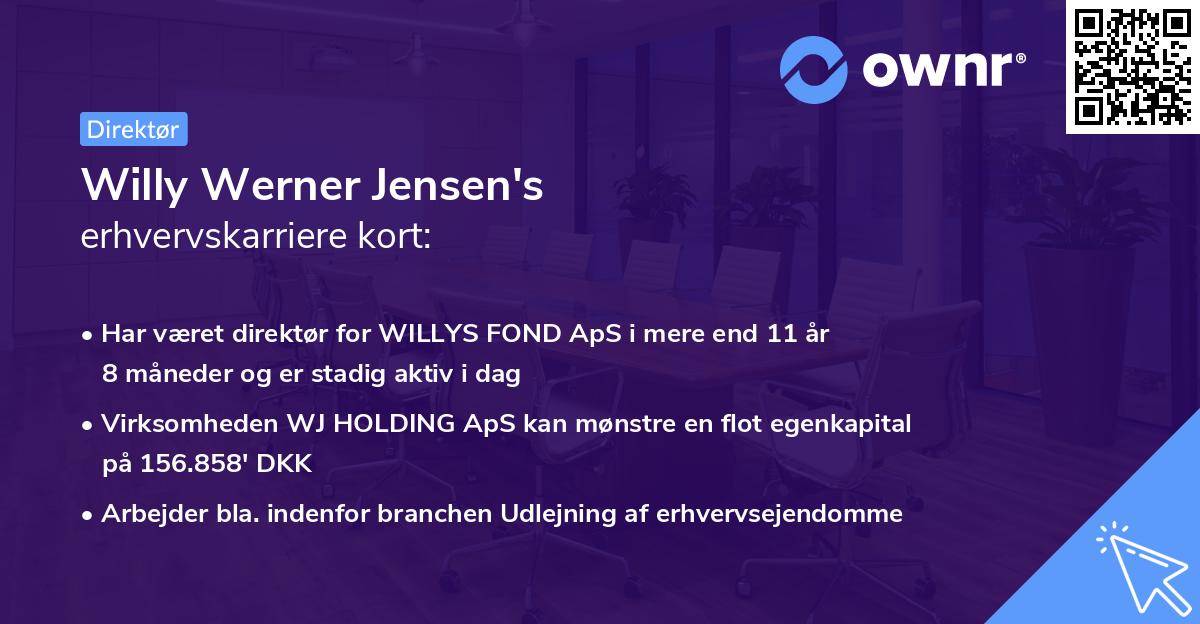 Willy Werner Jensen's erhvervskarriere kort