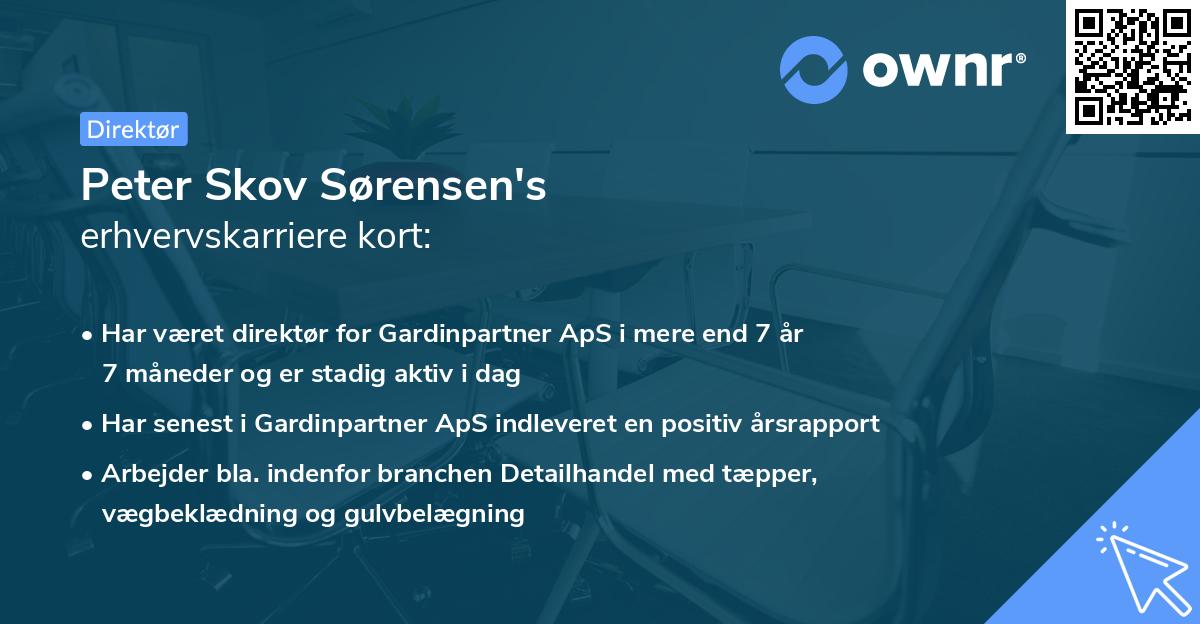 Peter Skov Sørensen's erhvervskarriere kort