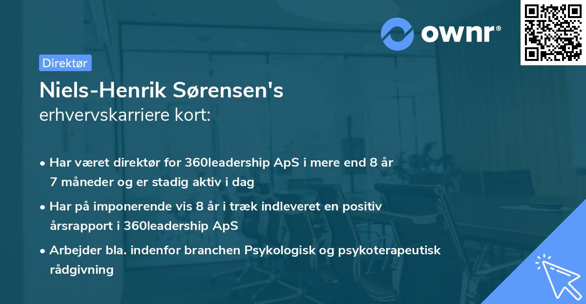 Niels-Henrik Sørensen's erhvervskarriere kort