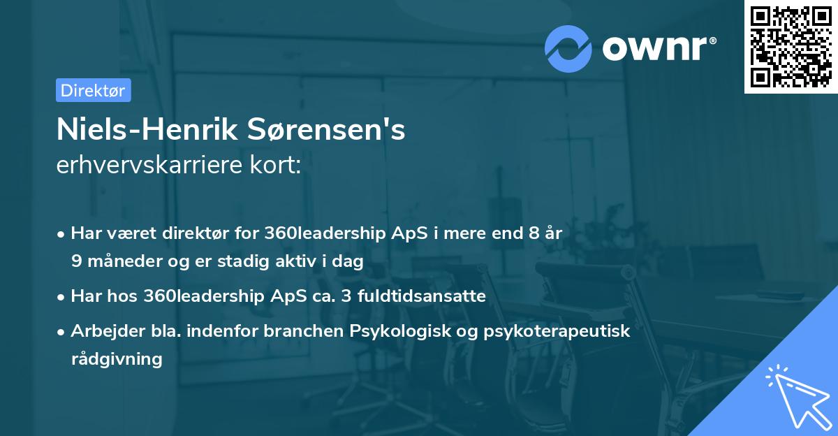 Niels-Henrik Sørensen's erhvervskarriere kort