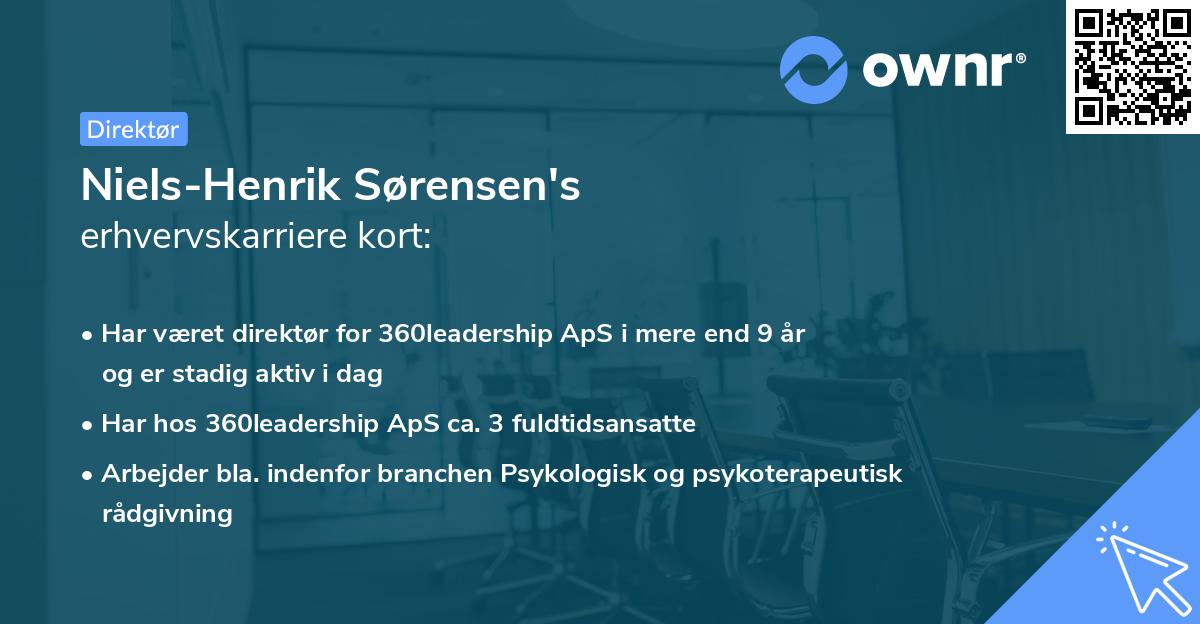 Niels-Henrik Sørensen's erhvervskarriere kort
