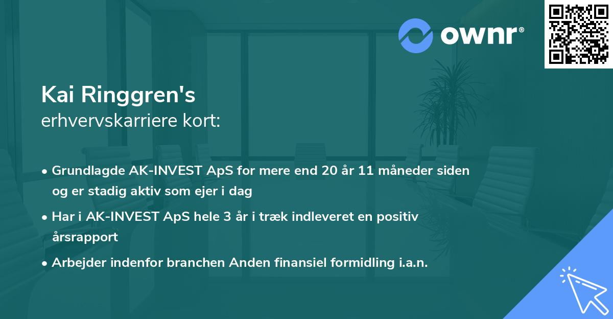 Kai Ringgren's erhvervskarriere kort