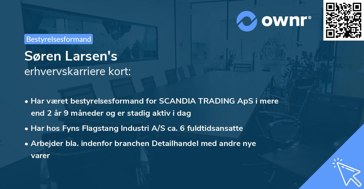 Søren Larsen's erhvervskarriere kort