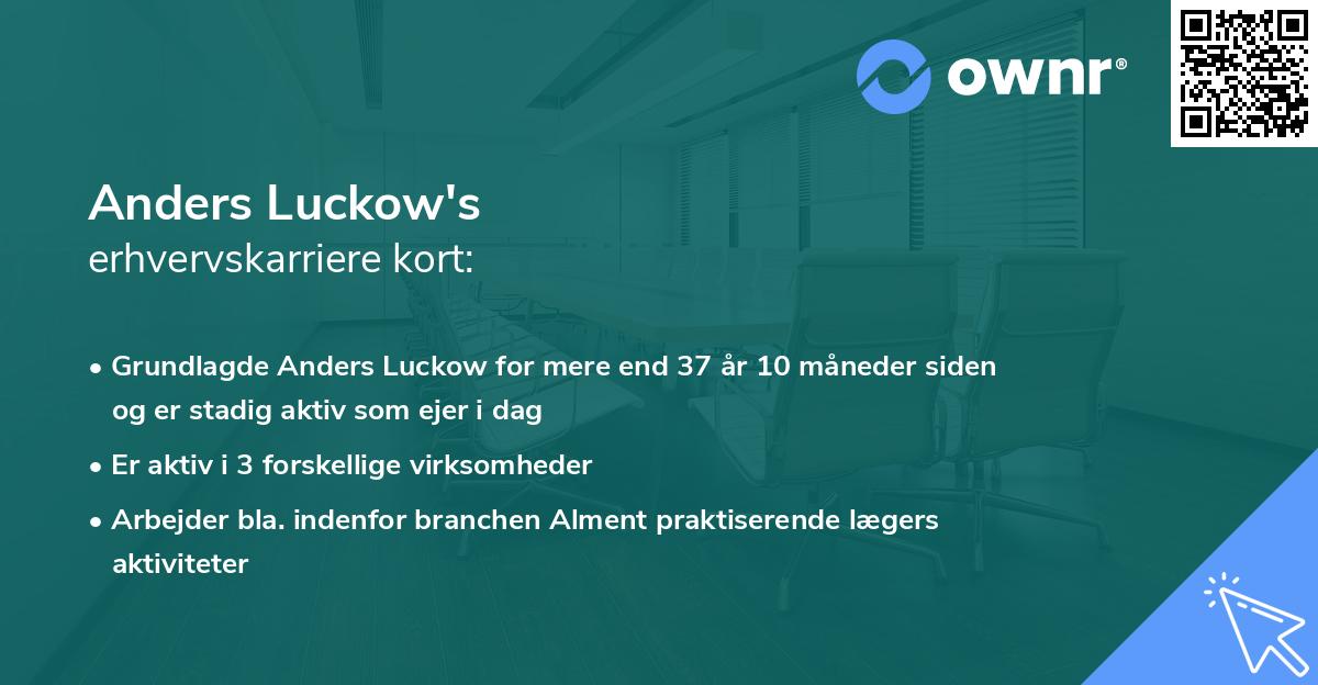 Anders Luckow's erhvervskarriere kort