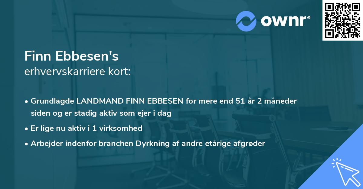 Finn Ebbesen's erhvervskarriere kort