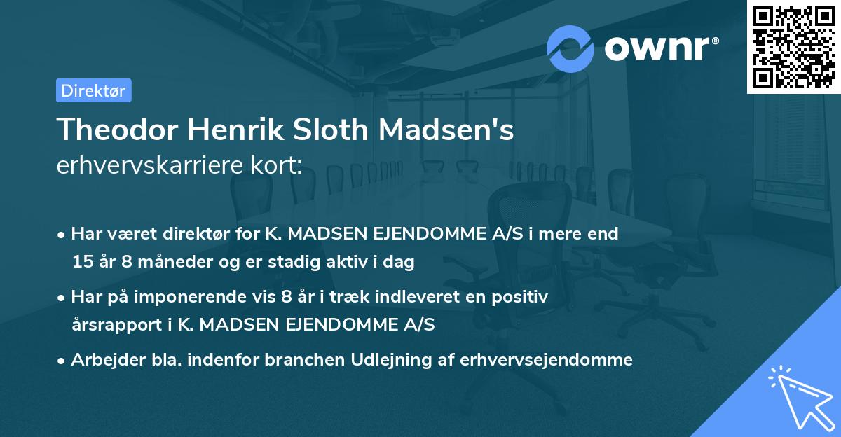 Theodor Henrik Sloth Madsen's erhvervskarriere kort